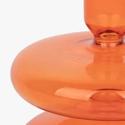 Castiçal vidro laranja