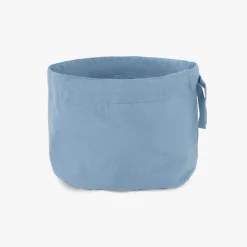 Cesto e Saco de Pão Algodão Azul