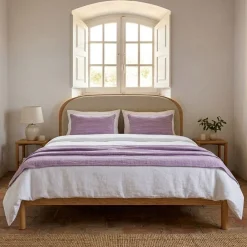Colcha Mesclada Violeta e Branco 250x270