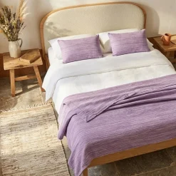 Colcha Mesclada Violeta e Branco 250x270