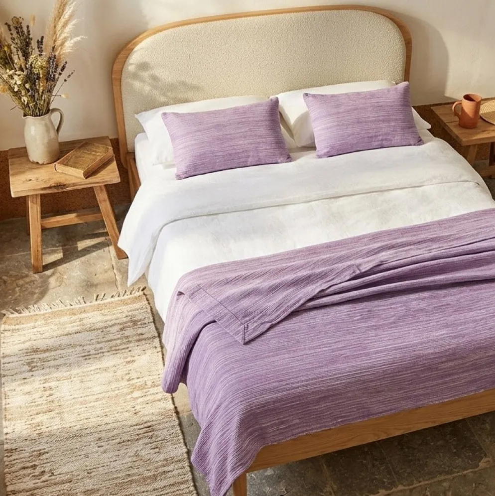 Colcha Mesclada Violeta e Branco 250x270