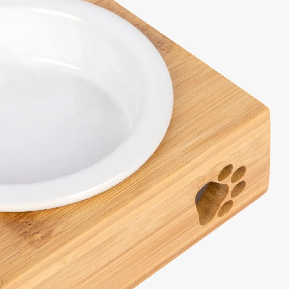 Comedor duplo com base de Madeira