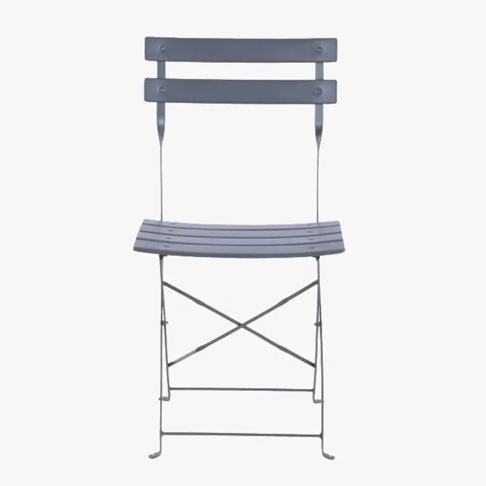 Conjunto de Mesa e Duas Cadeiras Cinza