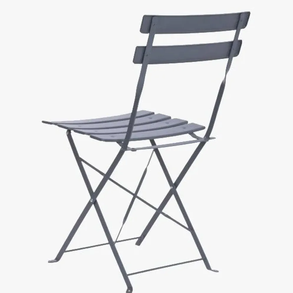 Conjunto de Mesa e Duas Cadeiras Cinza