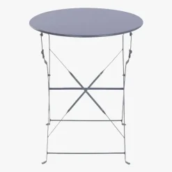 Conjunto de Mesa e Duas Cadeiras Cinza