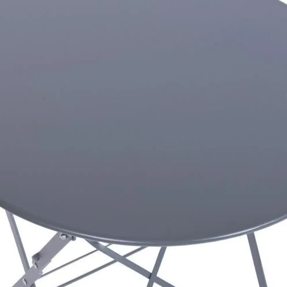 Conjunto de Mesa e Duas Cadeiras Cinza