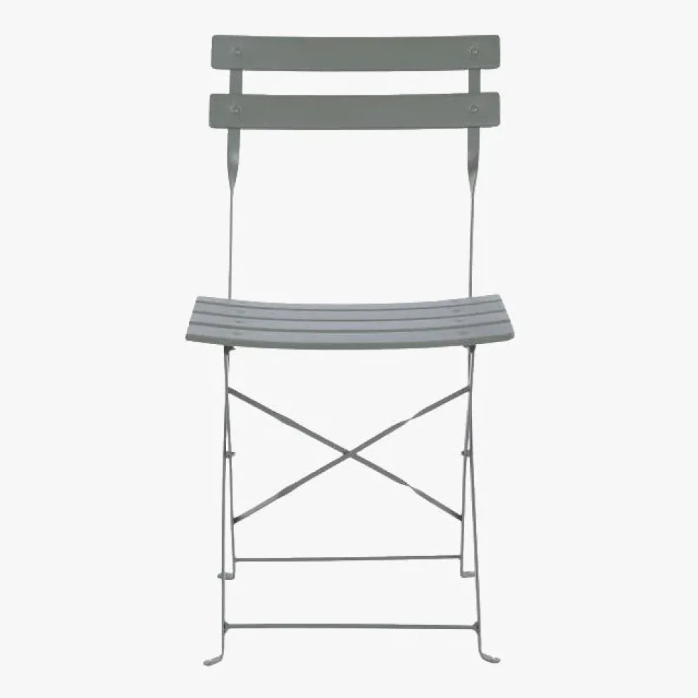 Conjunto de Mesa e Duas Cadeiras Cinza Verde