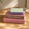 Conjunto de três caixas livro Riscas