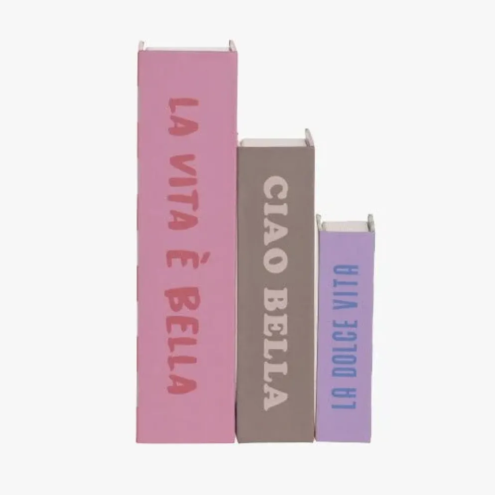 Conjunto de três caixas livro Riscas