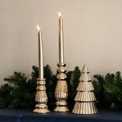 Conjunto de Velas Castiçal Dourada