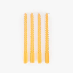 Conjunto de Velas Castiçal Espiral Laranja