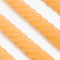 Conjunto de Velas Castiçal Espiral Laranja