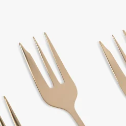 Conjunto 5 Talheres para Servir Bolo Aço Inox Dourado