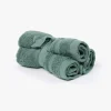 Conjunto Toalhetes de Algodão Verde Escuro