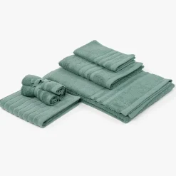 Conjunto Toalhetes de Algodão Verde Escuro