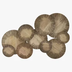 Decoração de Parede Círculos Castanho