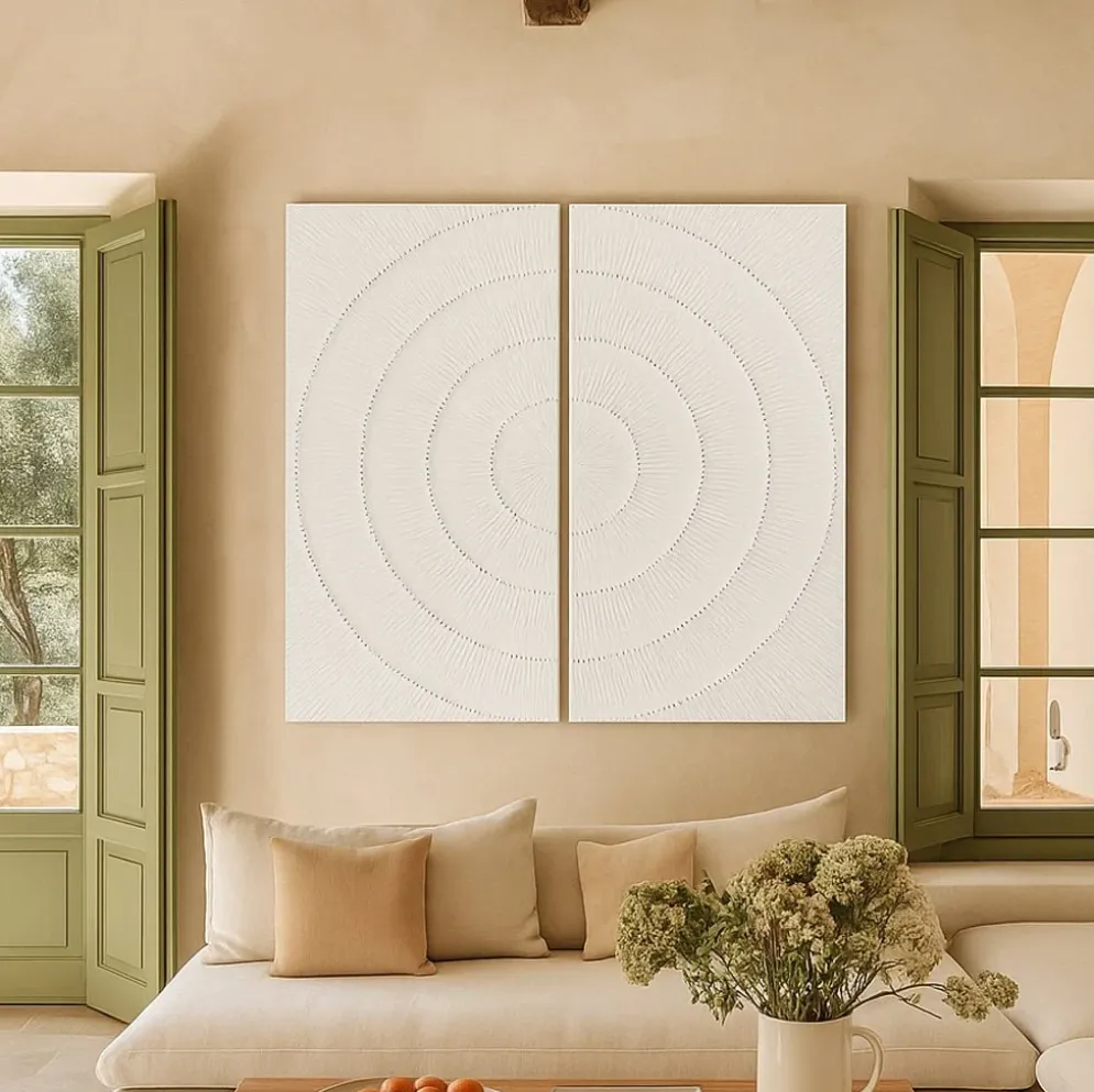 Decoração de Parede Dupla Branco Decapé
