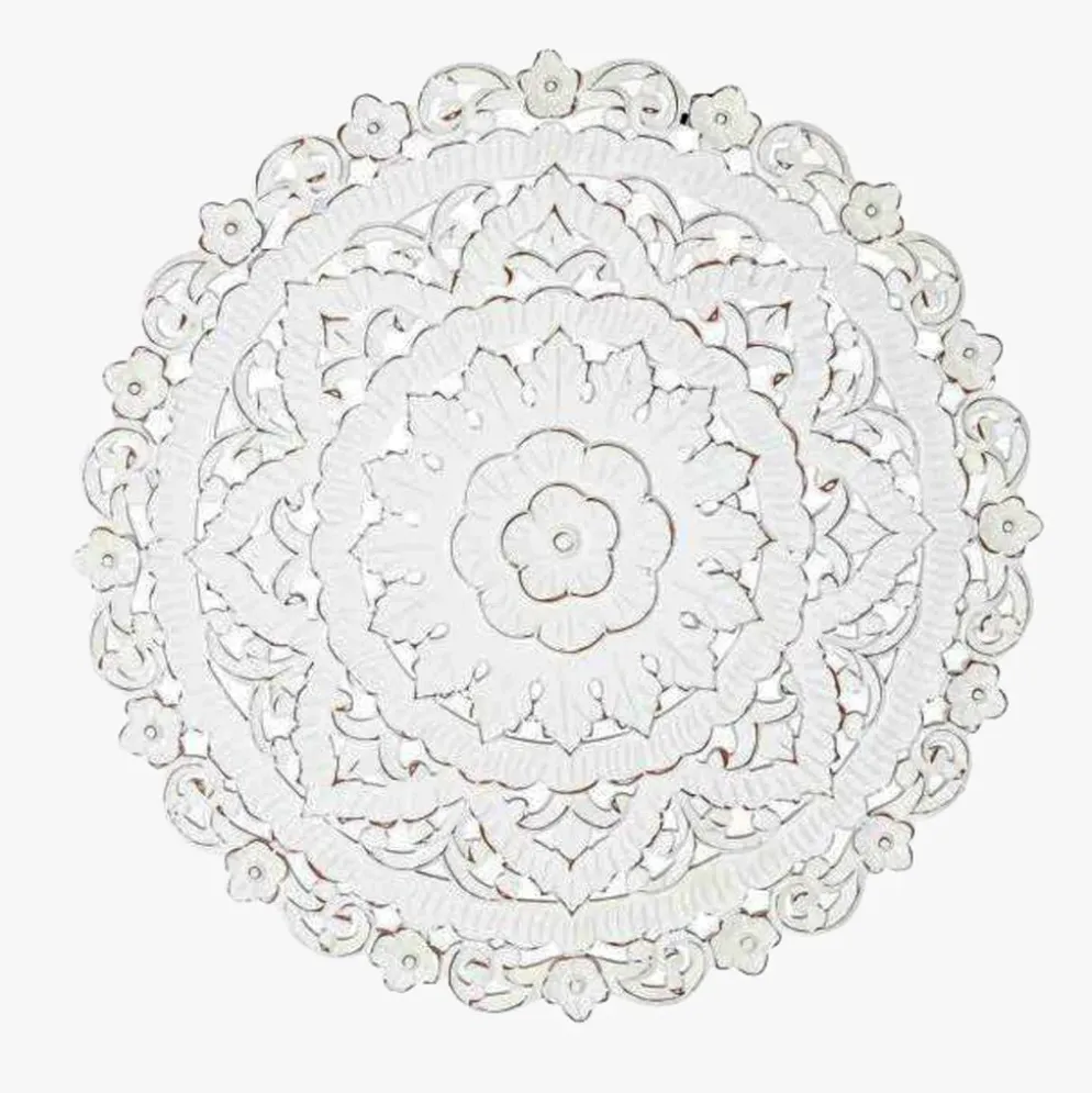 Decoração de Parede Redonda Branco Decapé