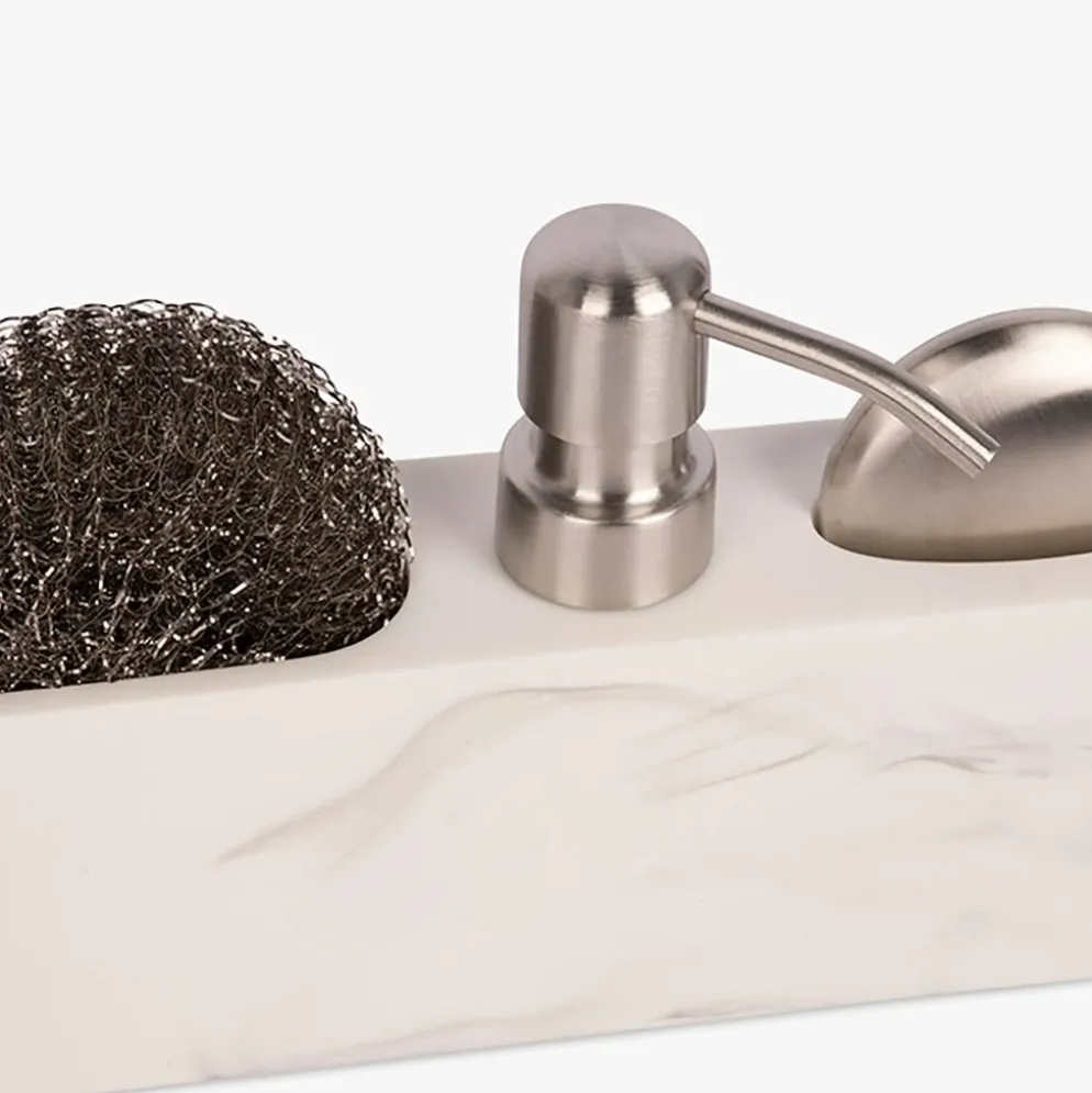 Doseador de Detergente de Louça com Sabonete de Inox
