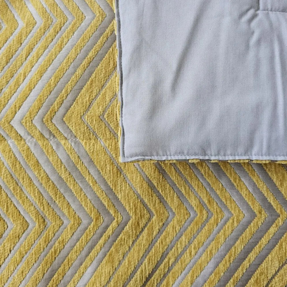 Edredão Zig Zag Mostarda 240x260