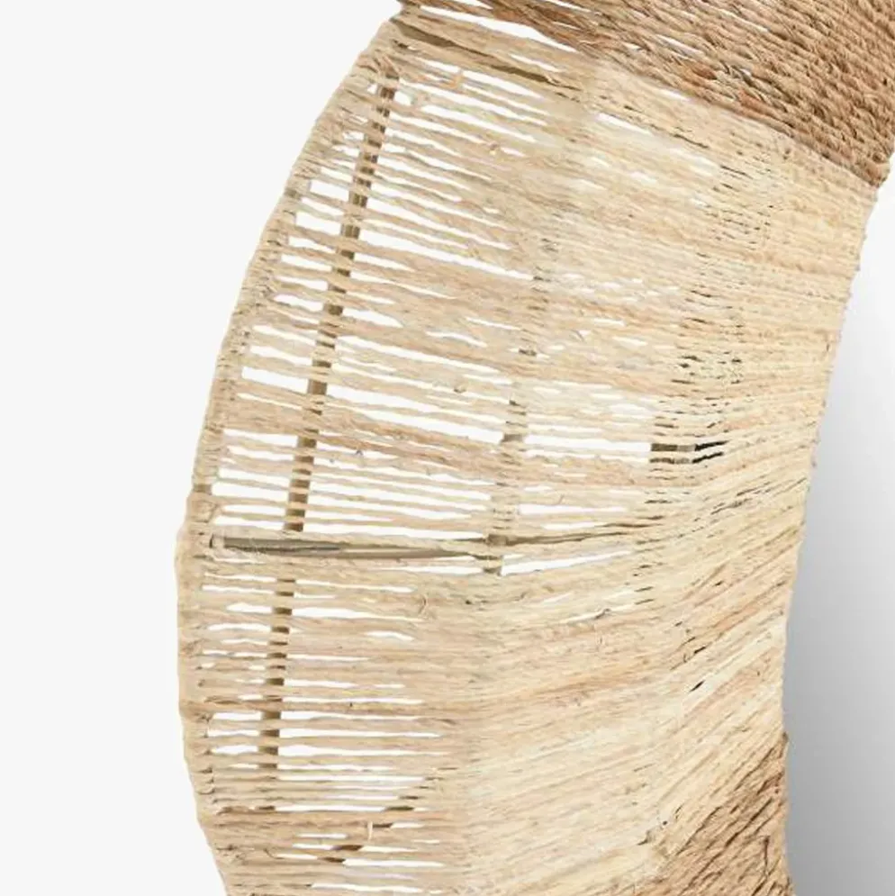 Espelho de Parede Flor em Rattan dois tons