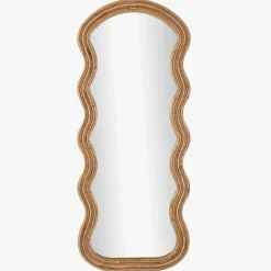 Espelho de Parede Orgânico em Rattan