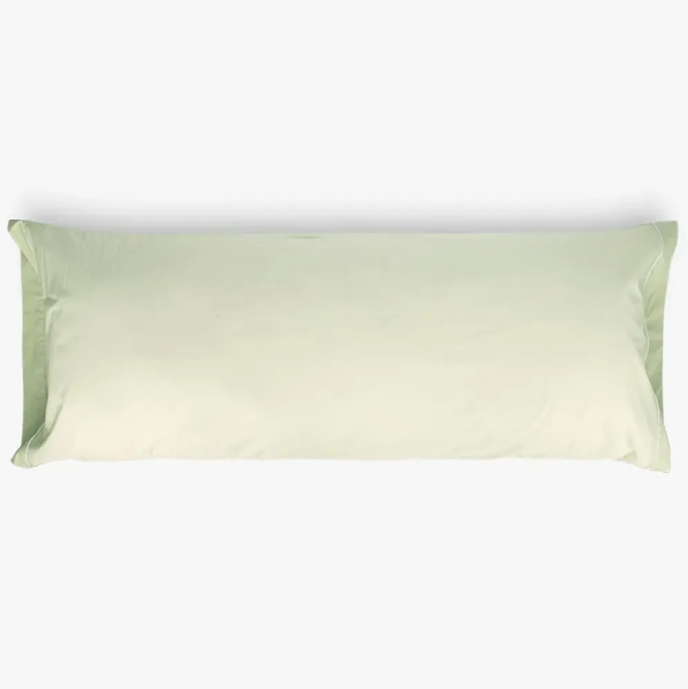 Fronha Almofada de Dormir Algodão Percal Verde 45x155