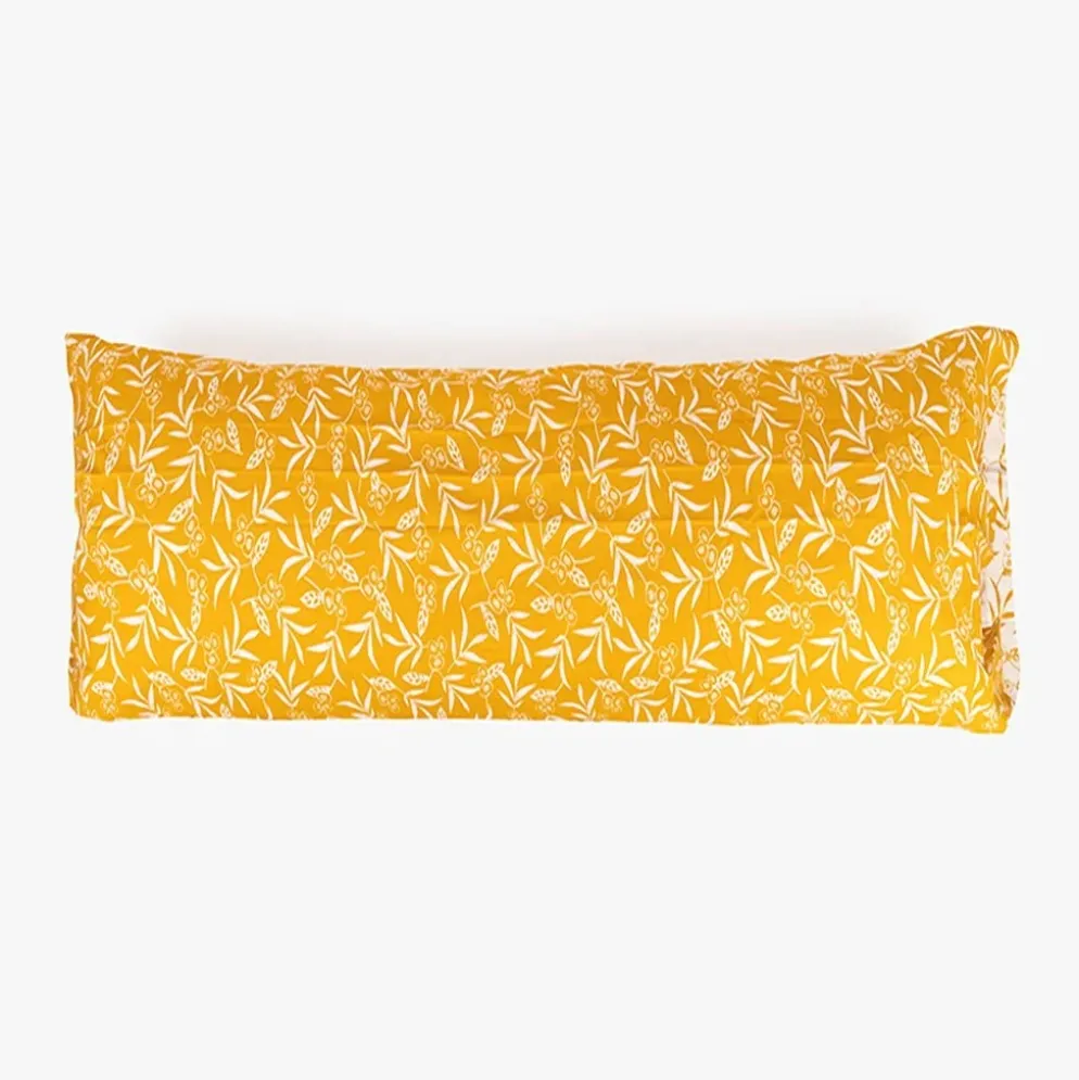 Fronha para Almofada de Dormir Flores Amarelo 45x100