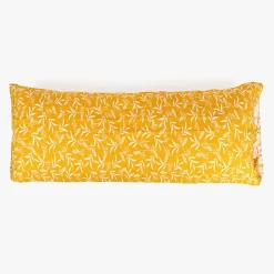Fronha para Almofada de Dormir Flores Amarelo 45x155