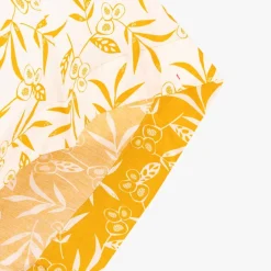 Fronha para Almofada de Dormir Flores Amarelo 45x155