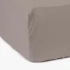 Lençol Ajustável Algodão Percal Cinza 90x200+30