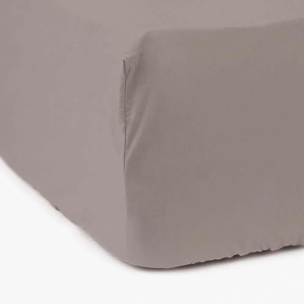 Lençol Ajustável Algodão Percal Cinza 90x200+30