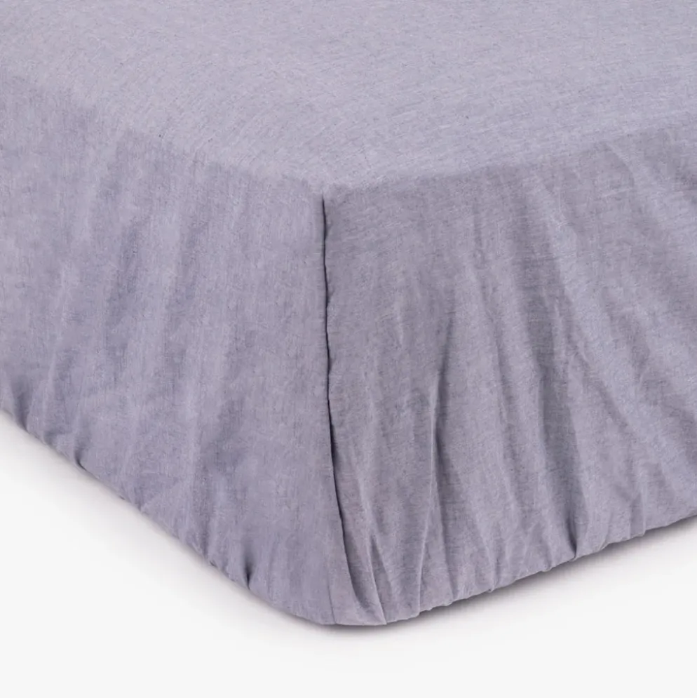 Lençol ajustável azul 200x160+30cm