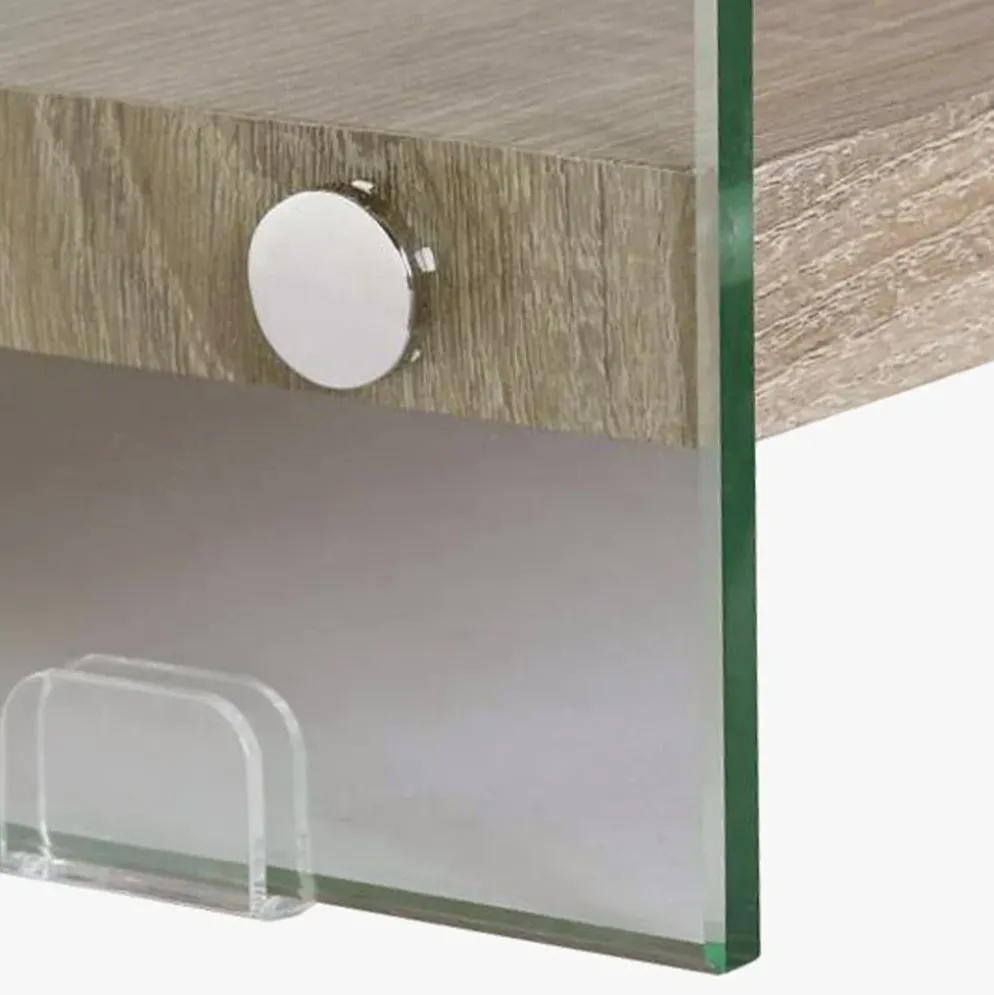 Mesa Centro com Vidro Temperado | 130X65X36