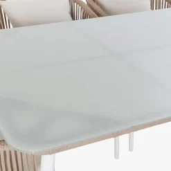 Mesa com 6 cadeiras em Metal 160x90x75