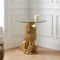 Mesa de Apoio Caniche Dourado