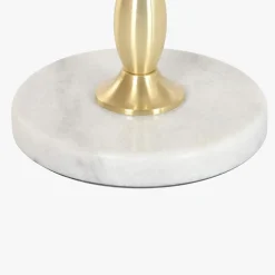Mesa de Apoio Clássica Mármore com Pé Dourado