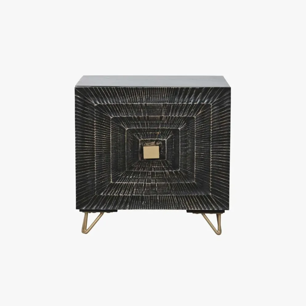 Mesa de Cabeceira Metal e Madeira