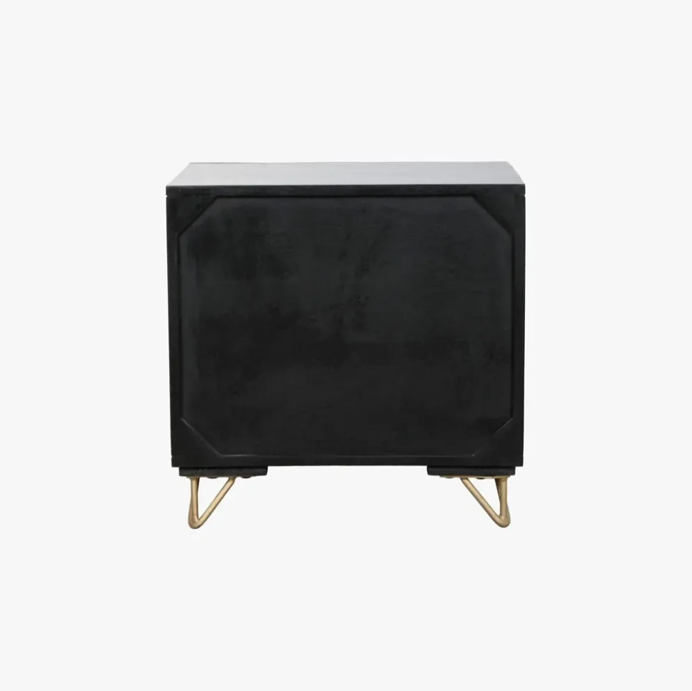 Mesa de Cabeceira Metal e Madeira