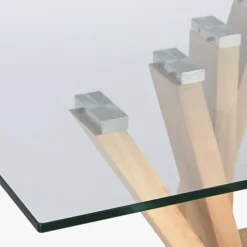 Mesa de Centro Vidro & Nogueira | 130×70×42 cm