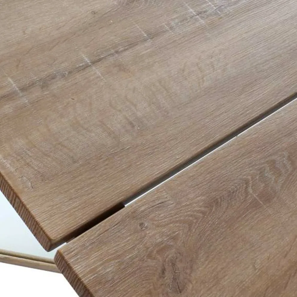 Mesa de Jantar Castanha com Pés em Vidro | 180X90X76