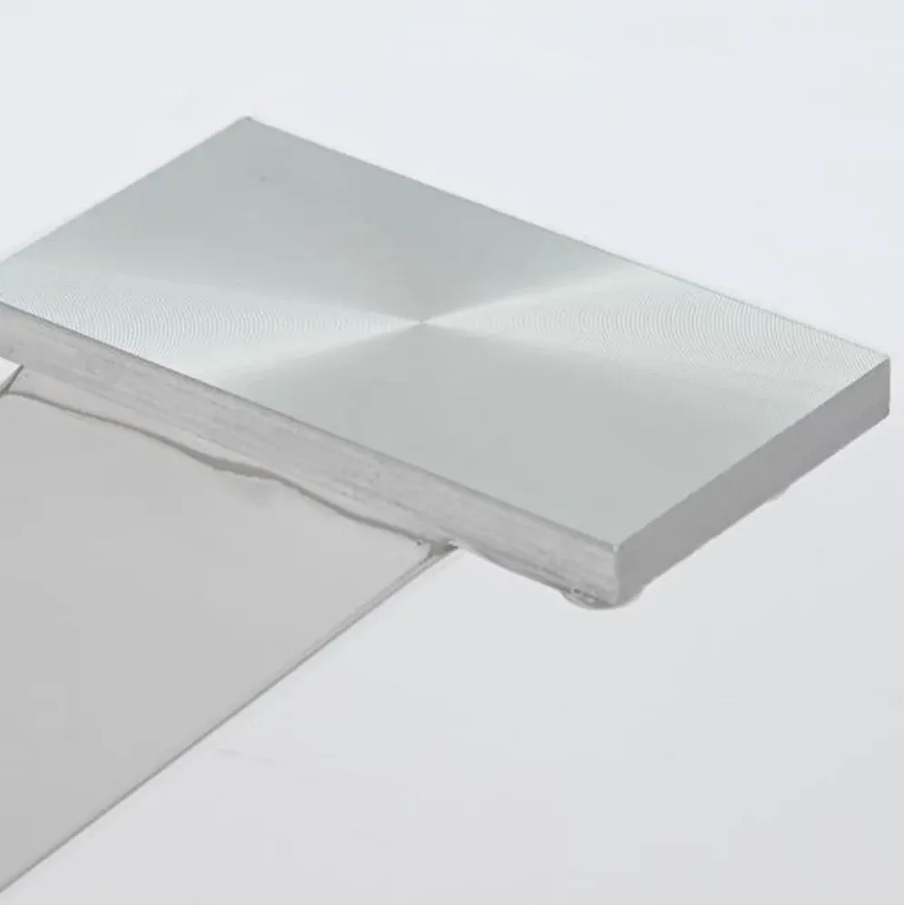 Mesa de Jantar Redonda em Vidro com Base Metálica Prateada110x110x76 cm