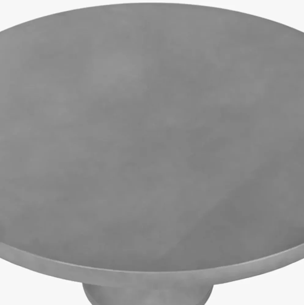 Mesa de Refeição Redonda Efeito Cimento