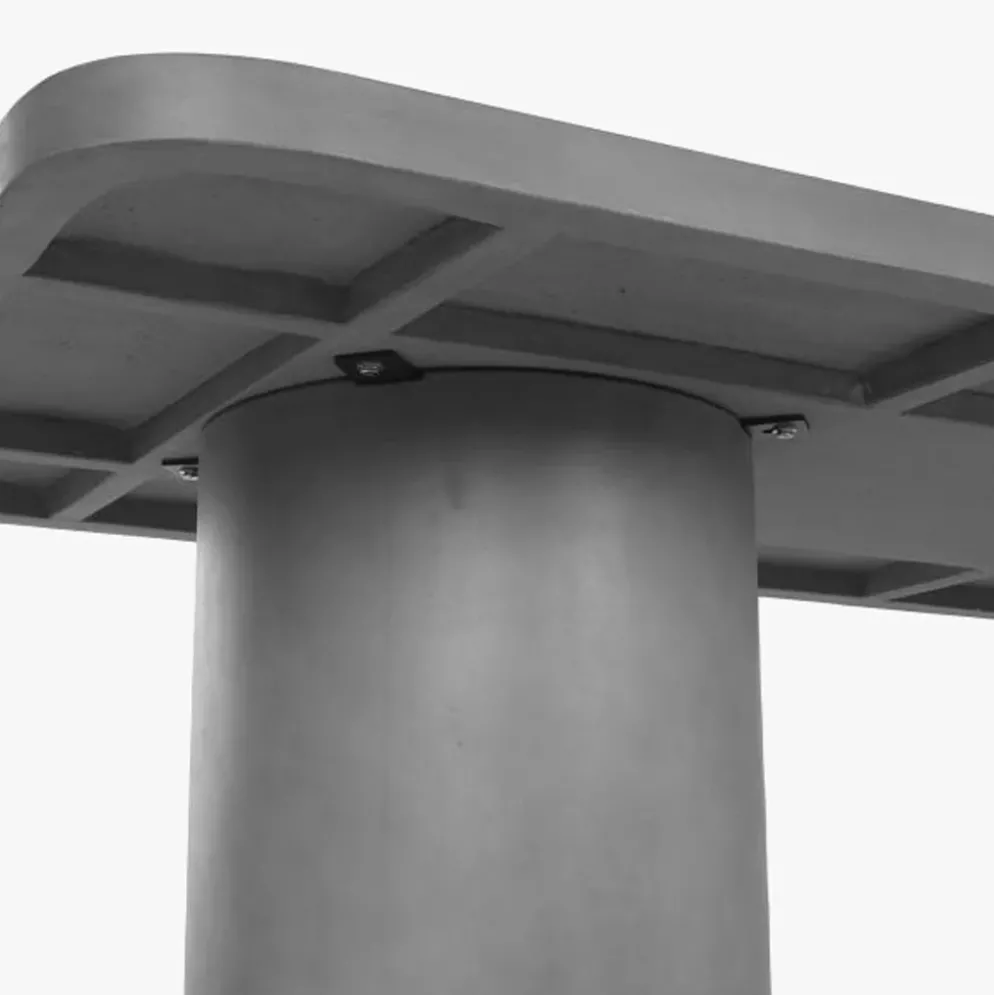Mesa de Refeição Retangular Efeito Cimento