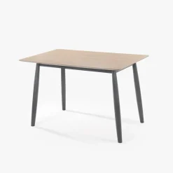 Mesa Freixo Natural e Preta 120x75x75 cm