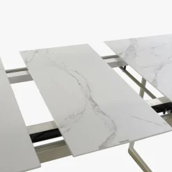Mesa Jantar Tampo em Vidro Extensível | 140–180x80x76 cm