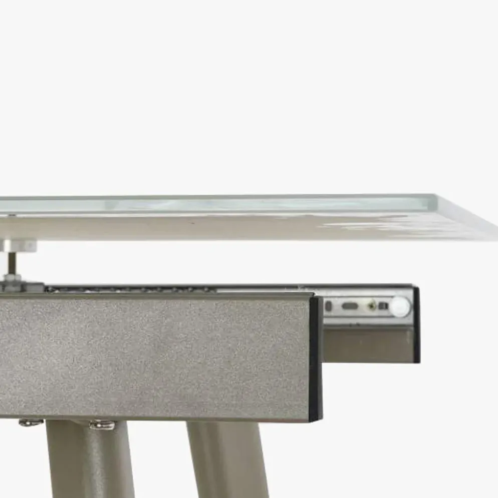 Mesa Jantar Tampo em Vidro Extensível | 140–180x80x76 cm