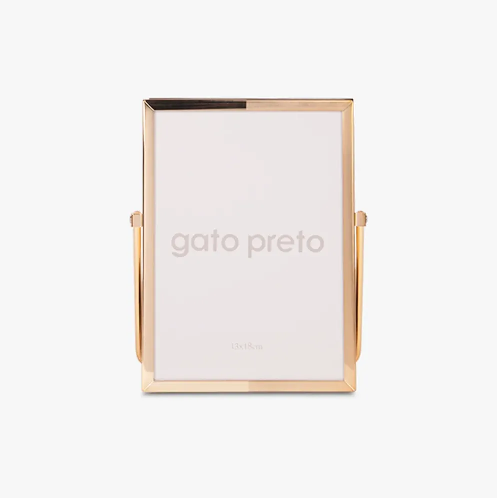 Moldura Tons Dourado com Pé 13x18
