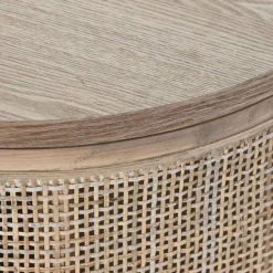 Móvel de Televisão Madeira e Rattan