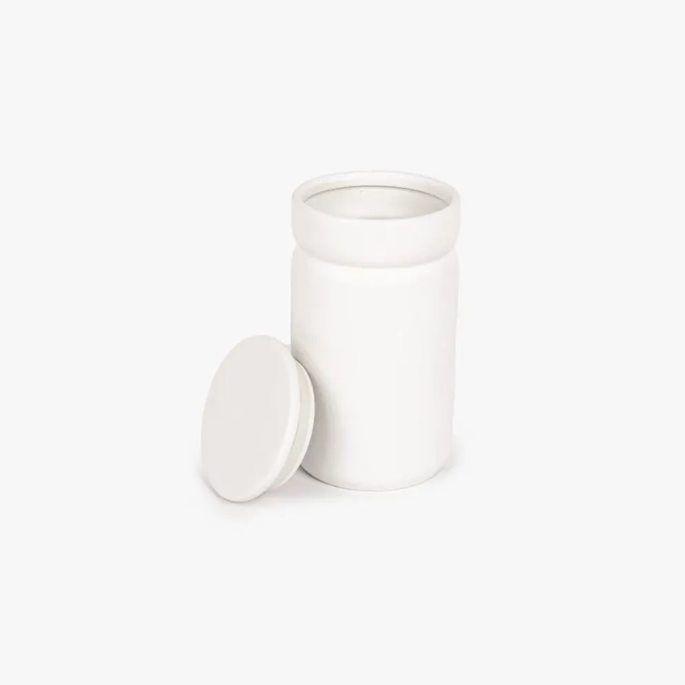 Pote em cerâmica branco